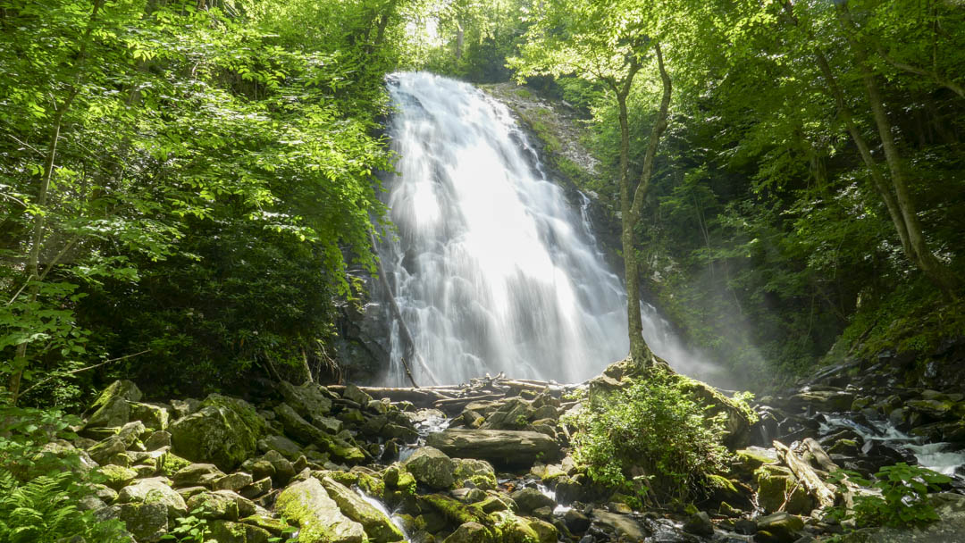 Crabtree Falls as you approach from the east