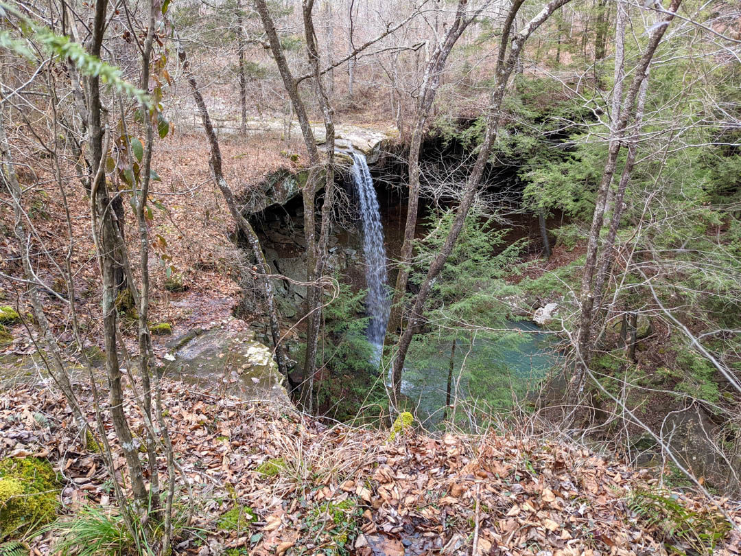 View of falls from above